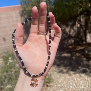 Beaded charm necklace